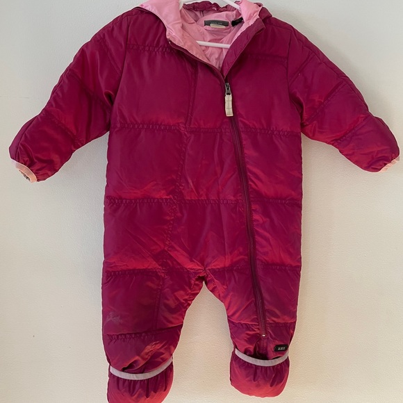 Pink REI Down Filled Bunting snowsuit. Size 12 months. - Picture 3 of 8